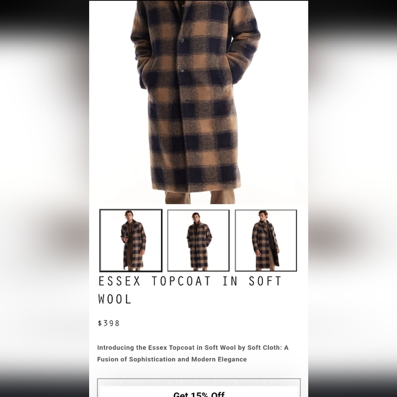 NWT Soft Cloth Wool Trench Coat - Picture 4 of 6